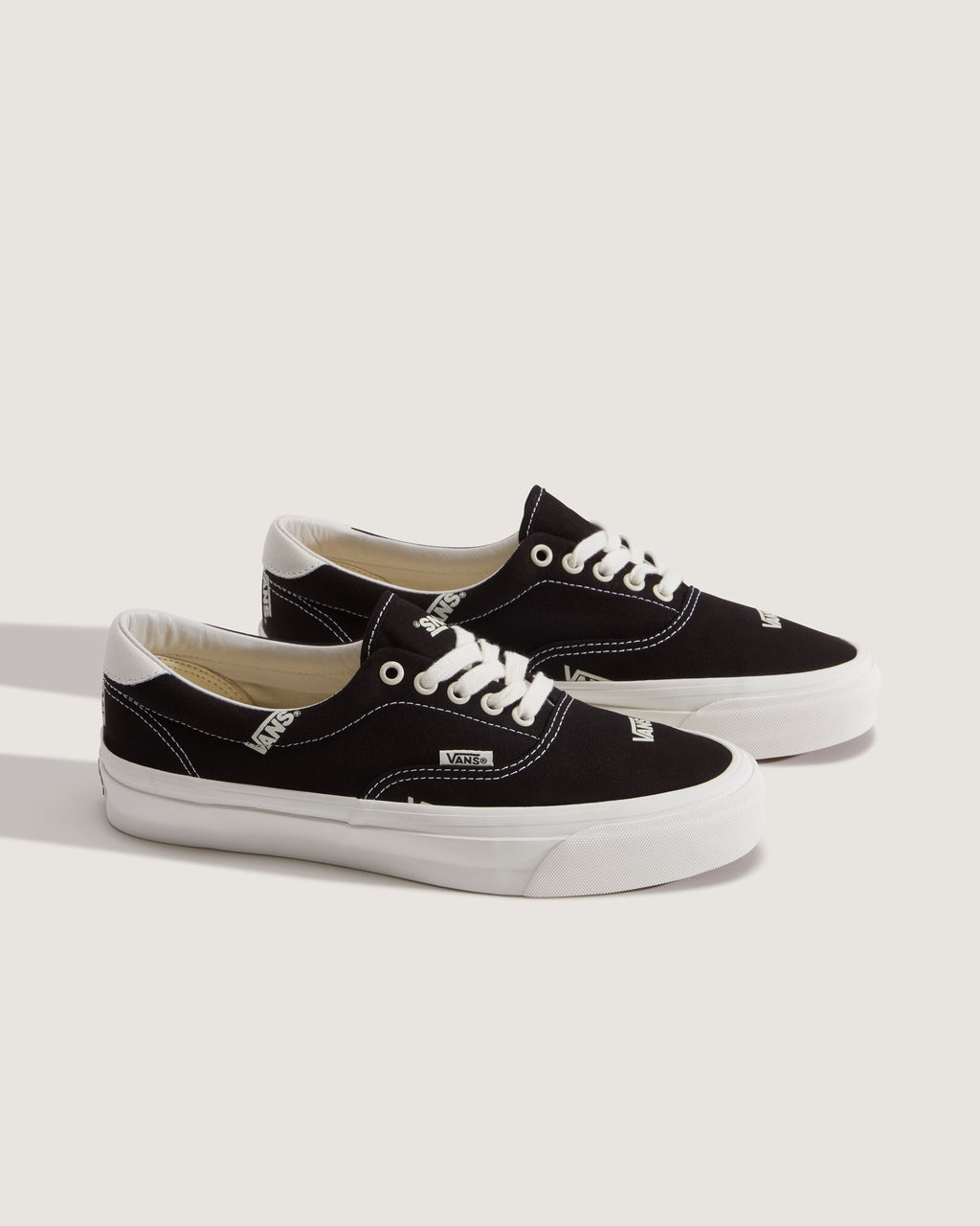 Vans Era Black All-Over Logo Print Unisex Skate Shoes