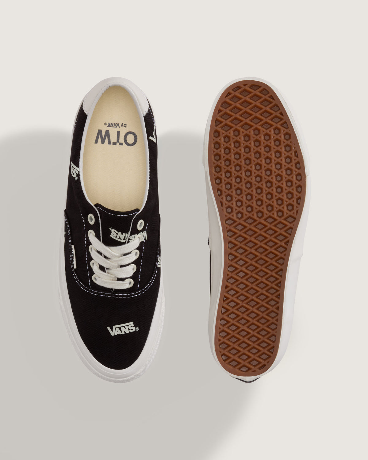 Vans Era Black All-Over Logo Print Unisex Skate Shoes