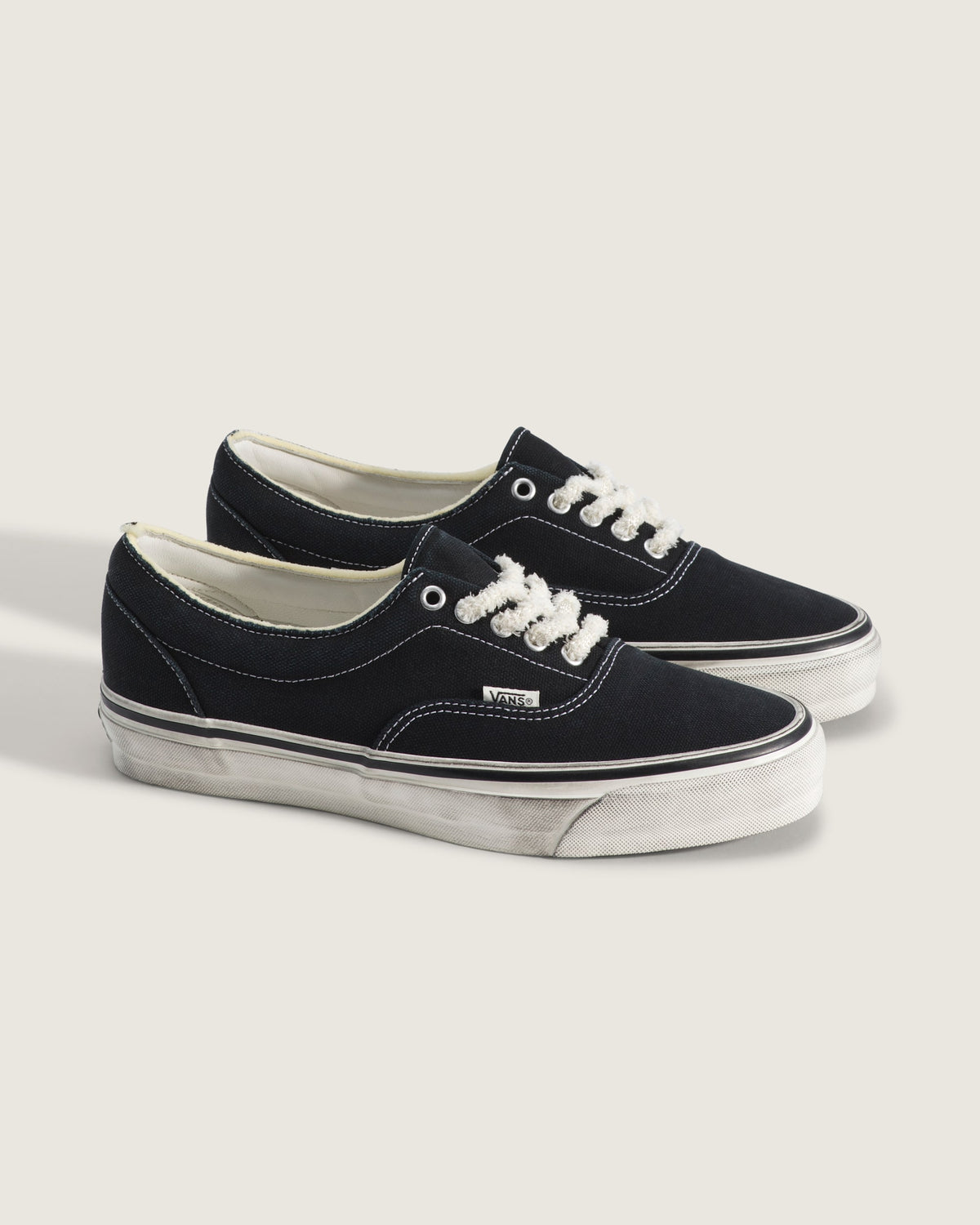 Vans Era Black Washed Canvas Vintage Unisex Skate Shoes