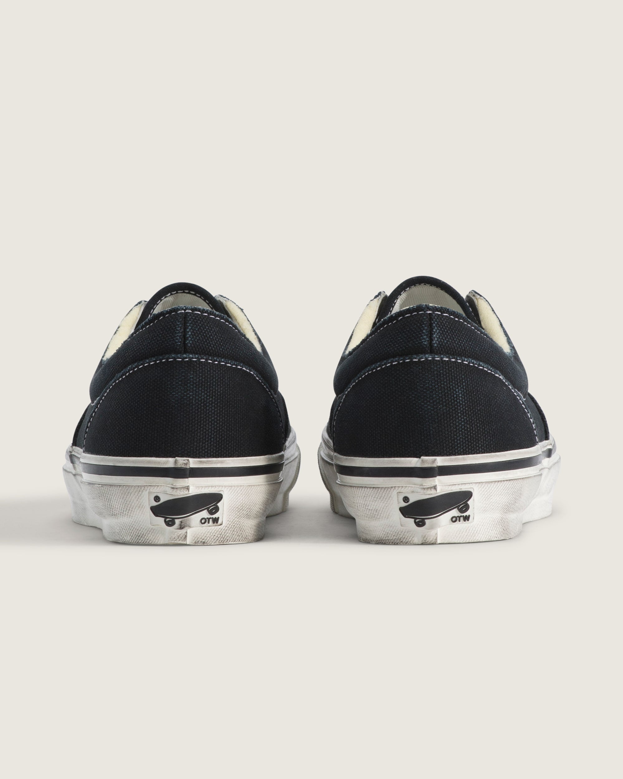 Vans Era Black Washed Canvas Vintage Unisex Skate Shoes