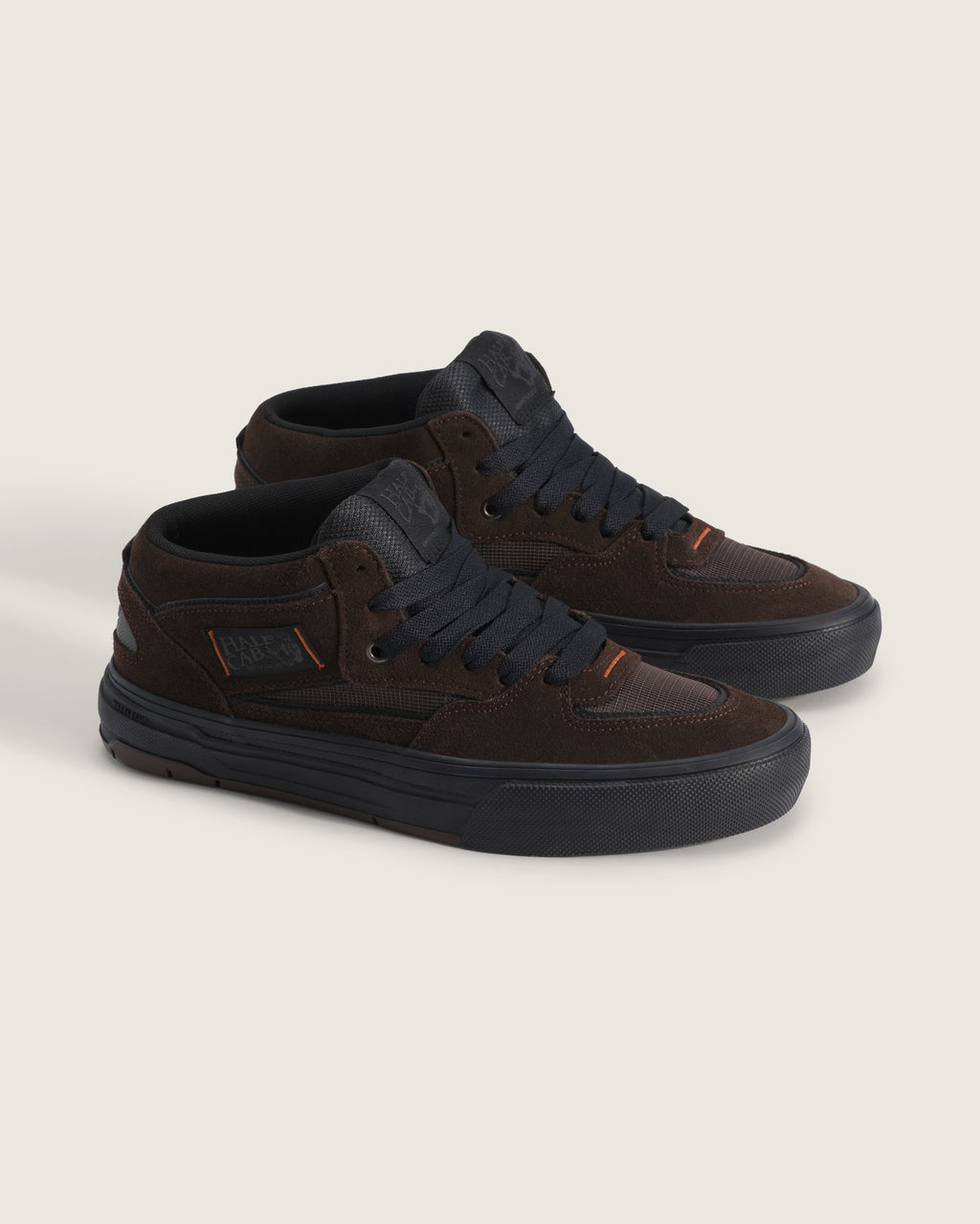 Vans Half Cab 3D Brown Suede Mesh Unisex Mid-Top Skate Shoes