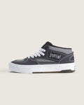 Vans Half Cab 3D Dark Grey Suede White Mid-Top Unisex Skate Shoes