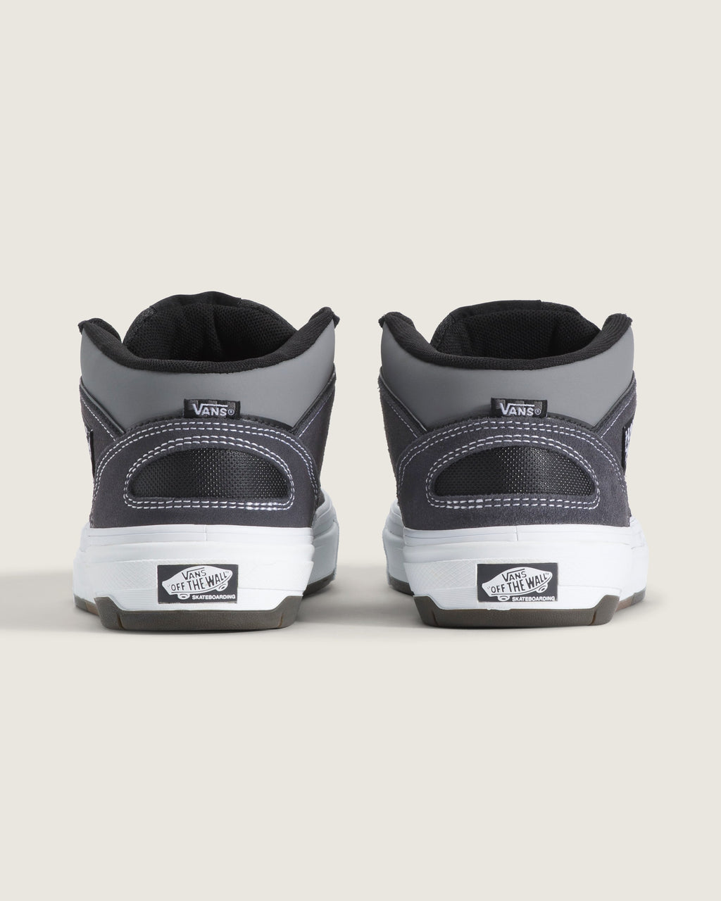 Vans Half Cab 3D Dark Grey Suede White Mid-Top Unisex Skate Shoes
