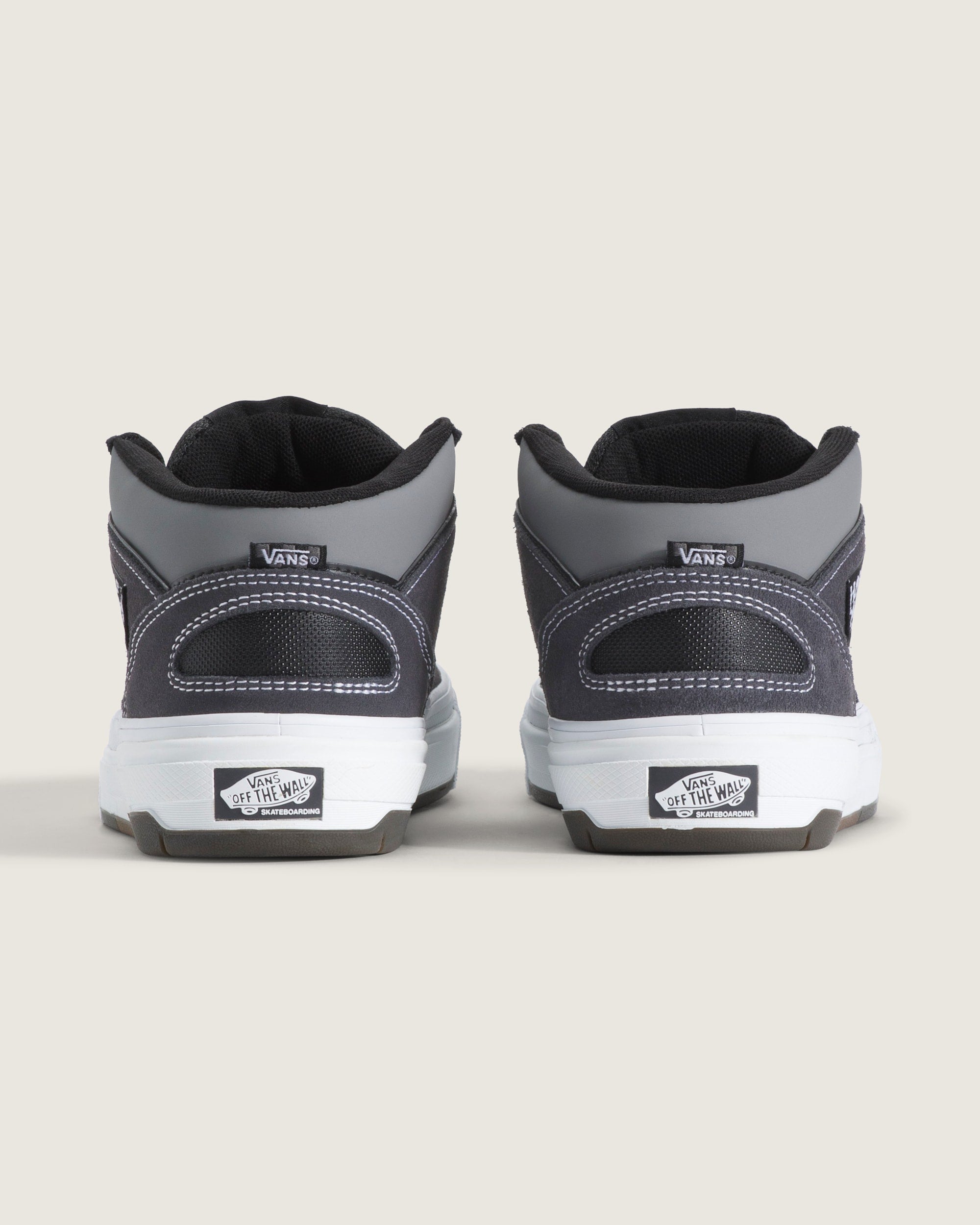 Vans Half Cab 3D Dark Grey Suede White Mid-Top Unisex Skate Shoes