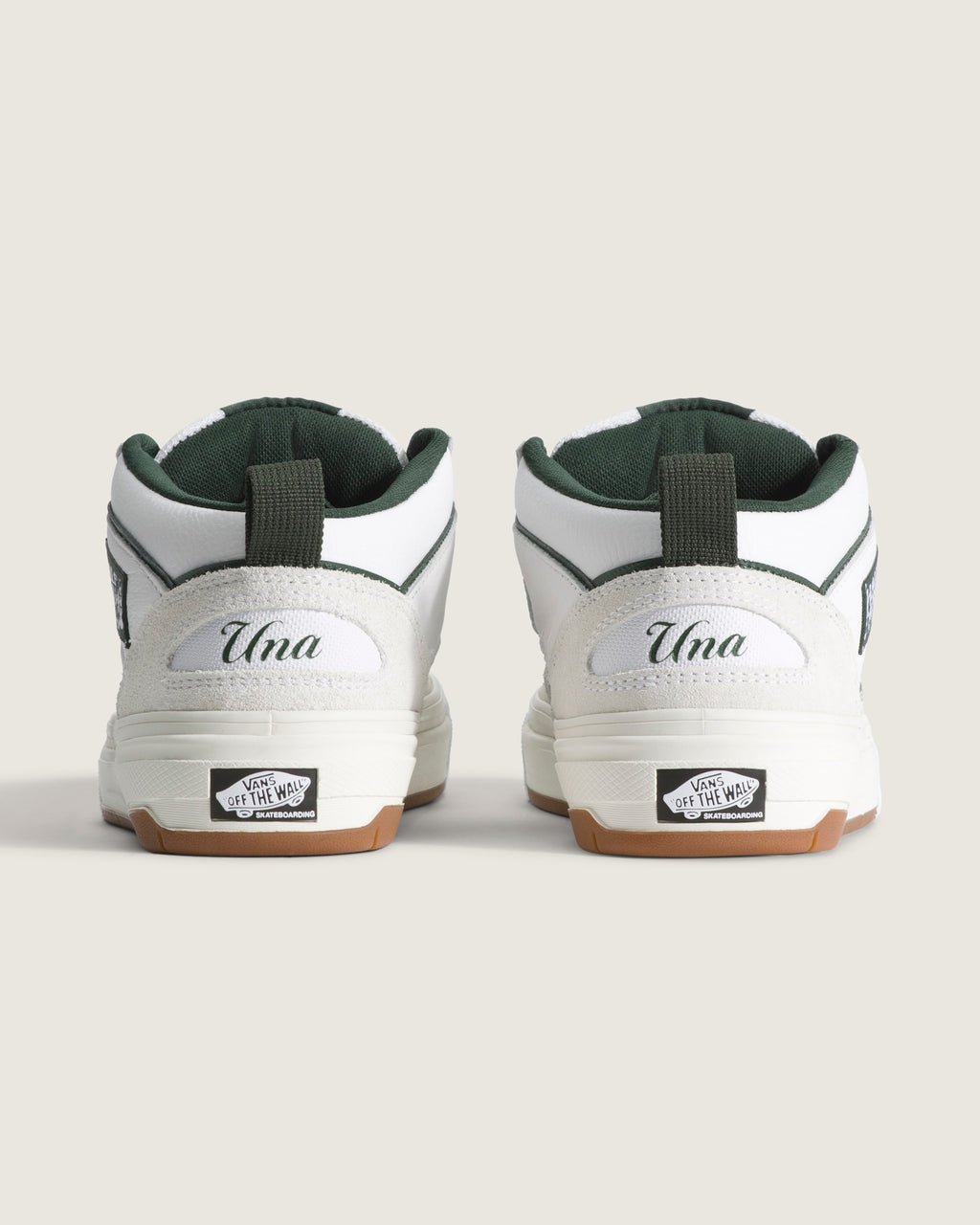 Vans Half Cab 3D White Green Leather Suede Mid-Top Unisex Skate Shoes