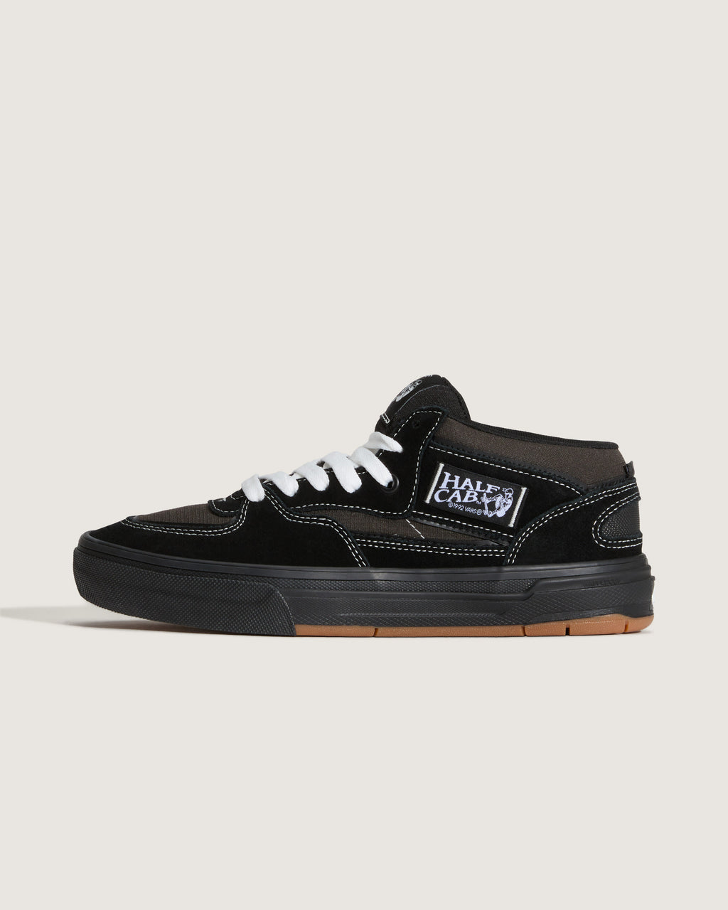 Vans Half Cab 3D Black Suede Mid-Top Unisex Skate Shoes