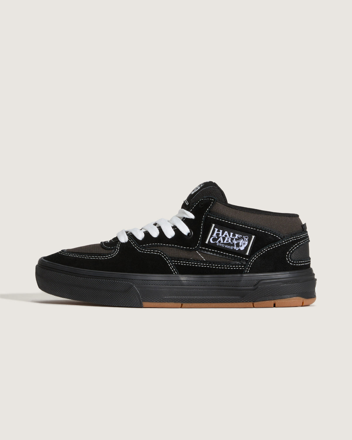 Vans Half Cab 3D Black Suede Mid-Top Unisex Skate Shoes