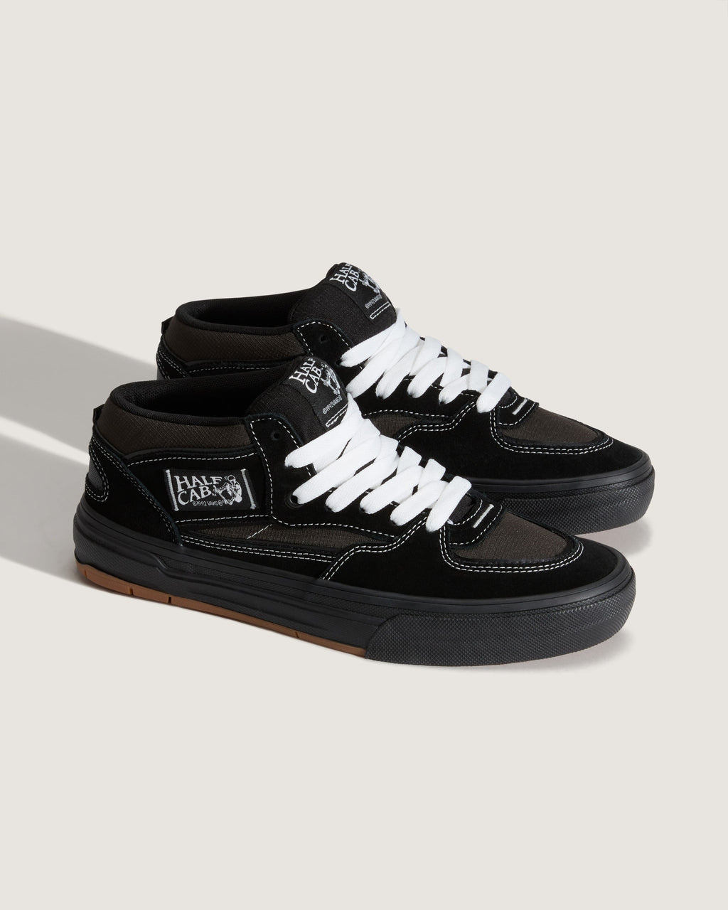 Vans Half Cab 3D Black Suede Mid-Top Unisex Skate Shoes