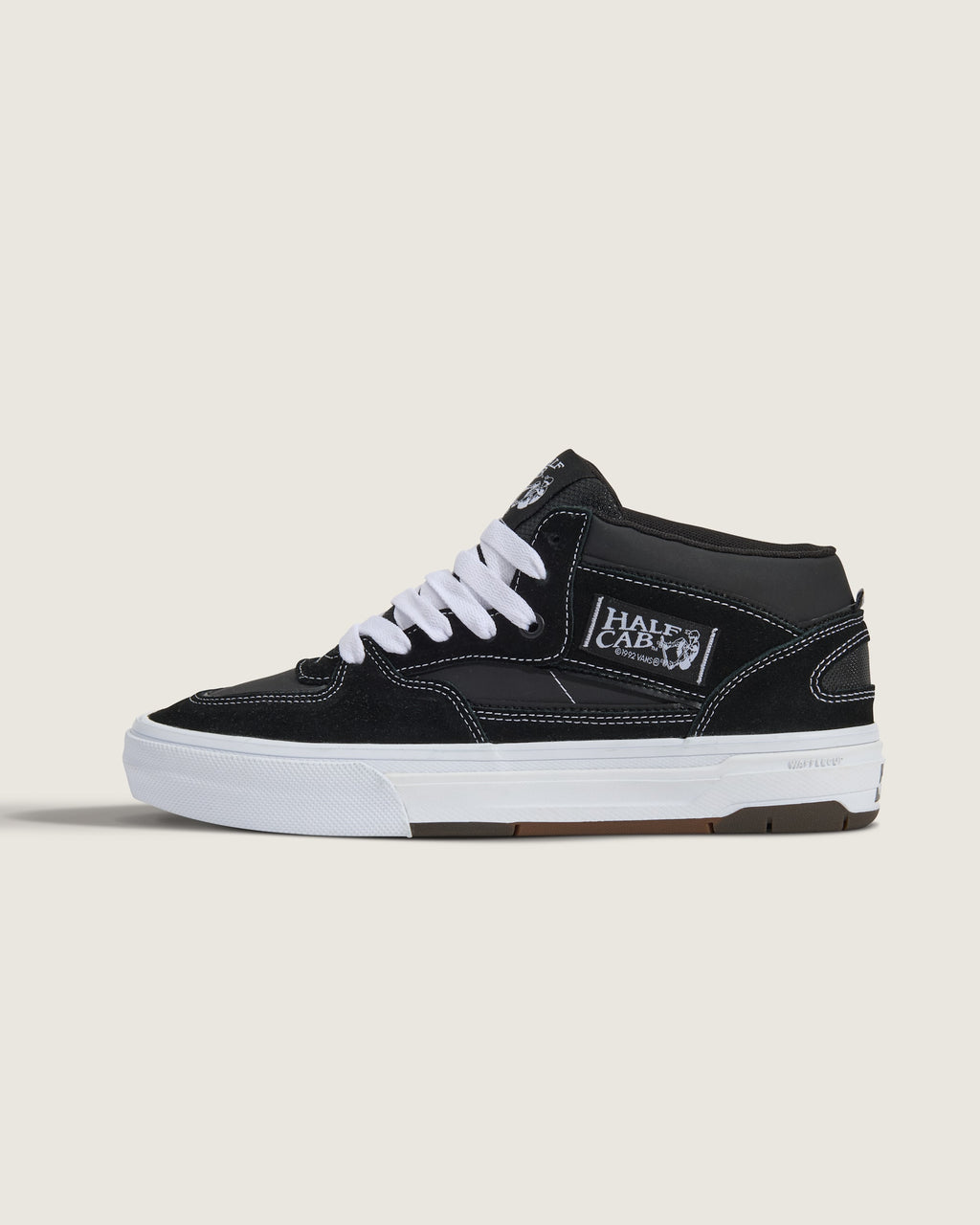 Vans Half Cab 3D Black White Suede Unisex Mid‑Top Skate Sneakers