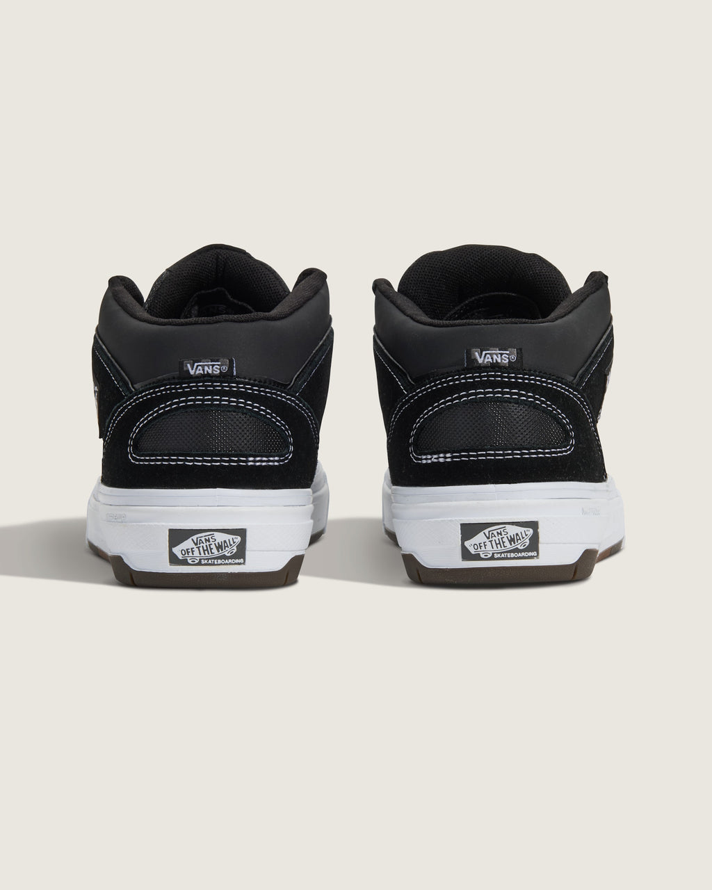 Vans Half Cab 3D Black White Suede Unisex Mid‑Top Skate Sneakers