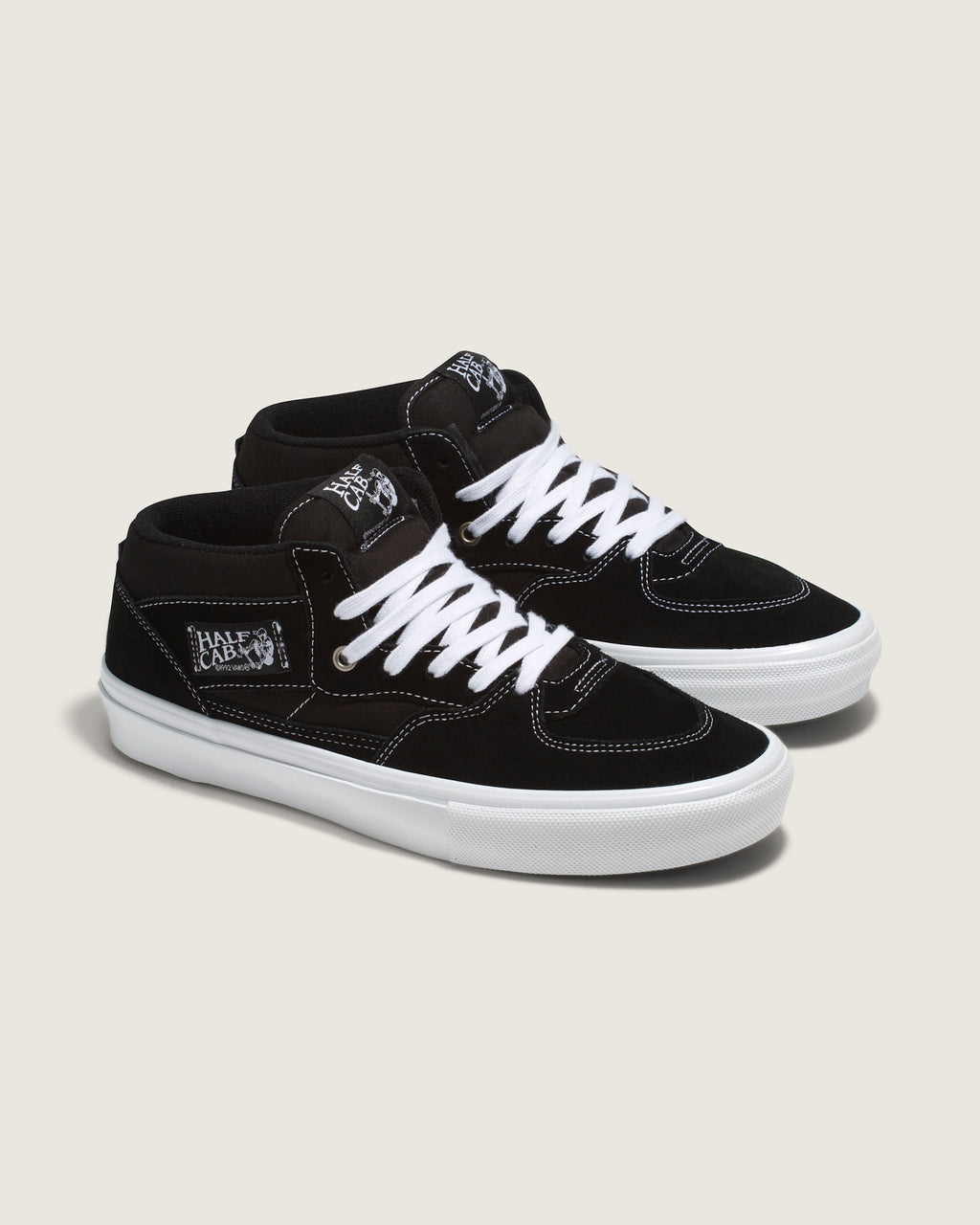 Vans Half Cab 3D Off-White Suede Canvas Mid-Top Unisex Skate Shoes