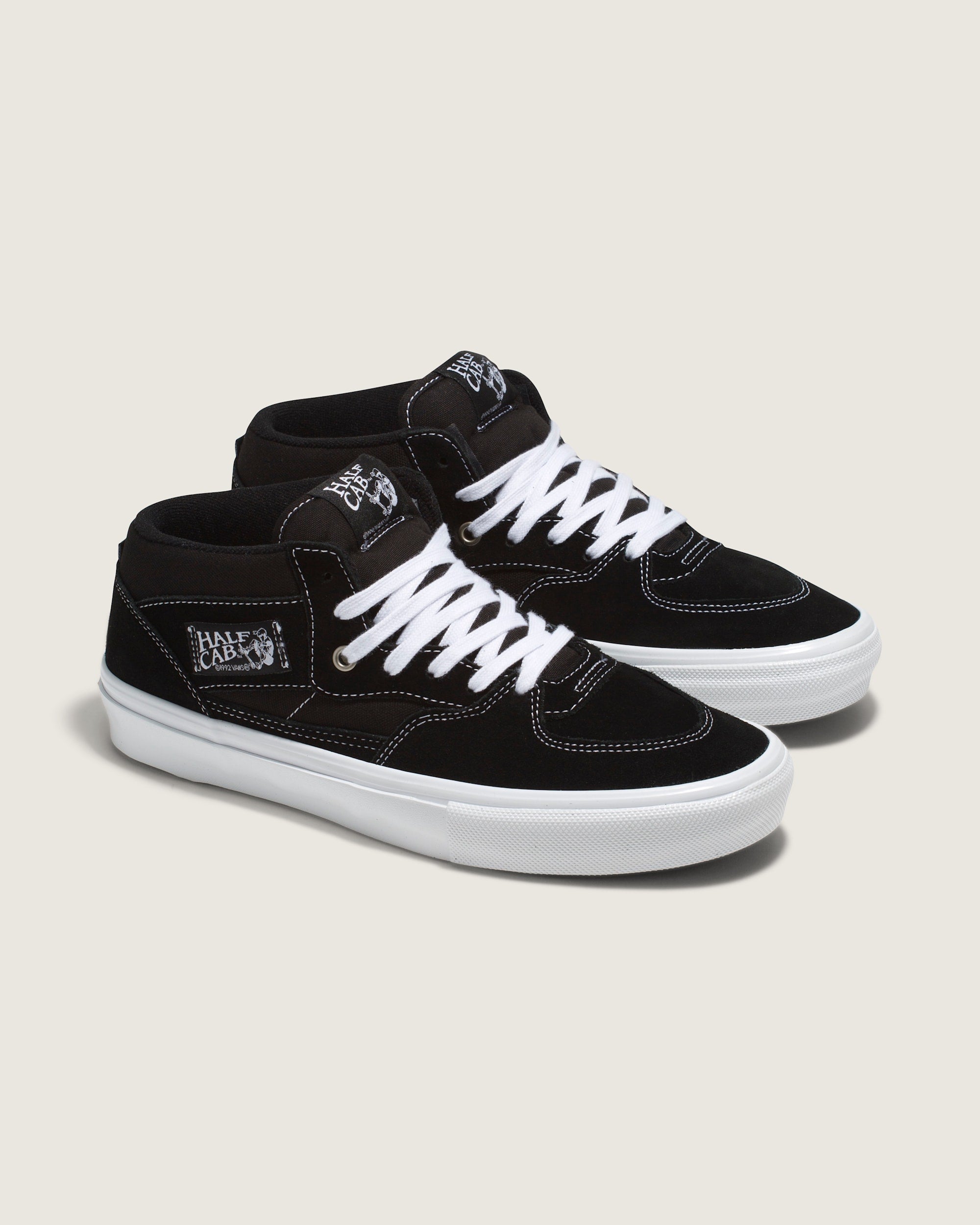 Vans Half Cab 3D Off-White Suede Canvas Mid-Top Unisex Skate Shoes