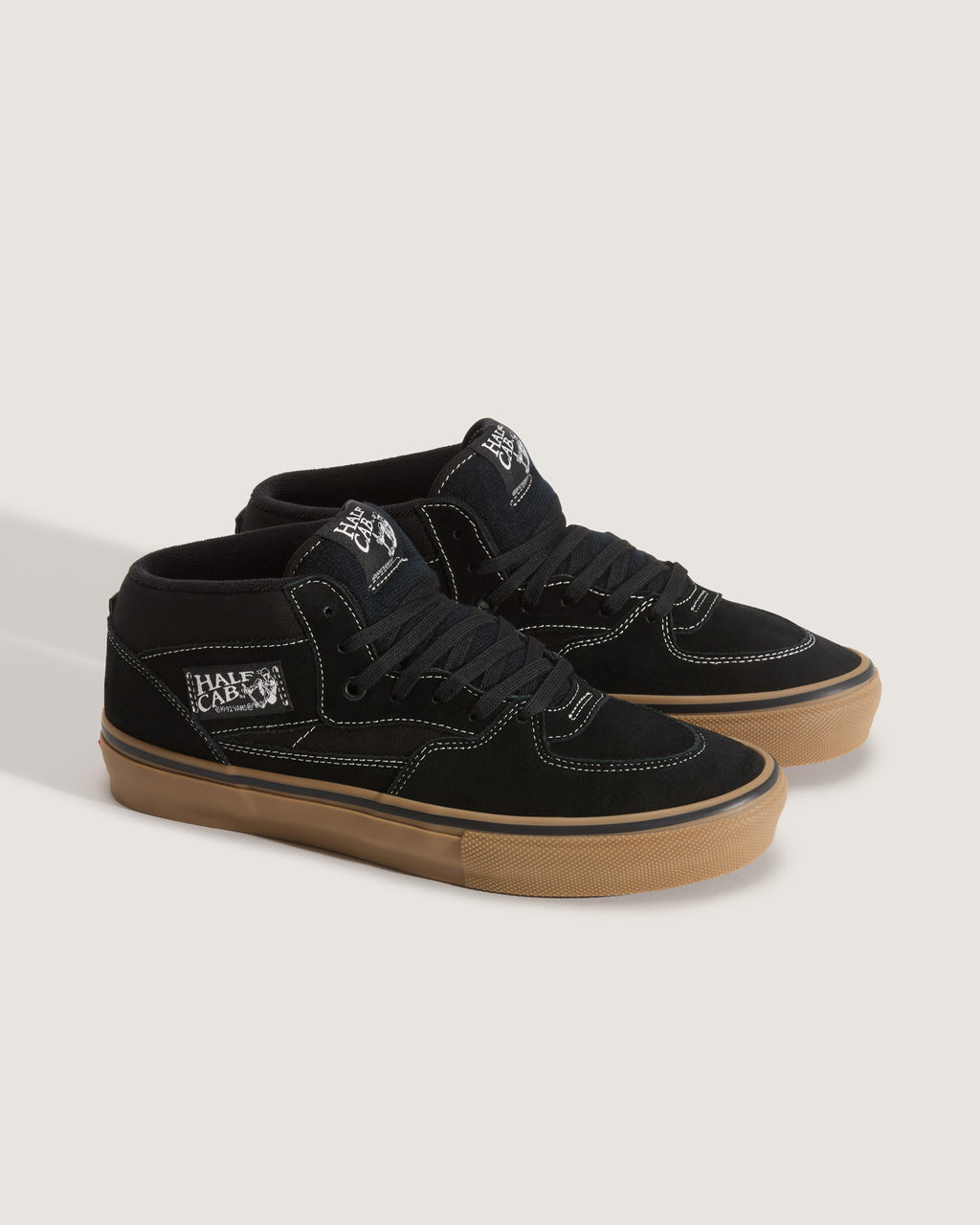 Vans Half Cab Grey Suede Gum Sole Mid-Top Unisex Skate Shoes