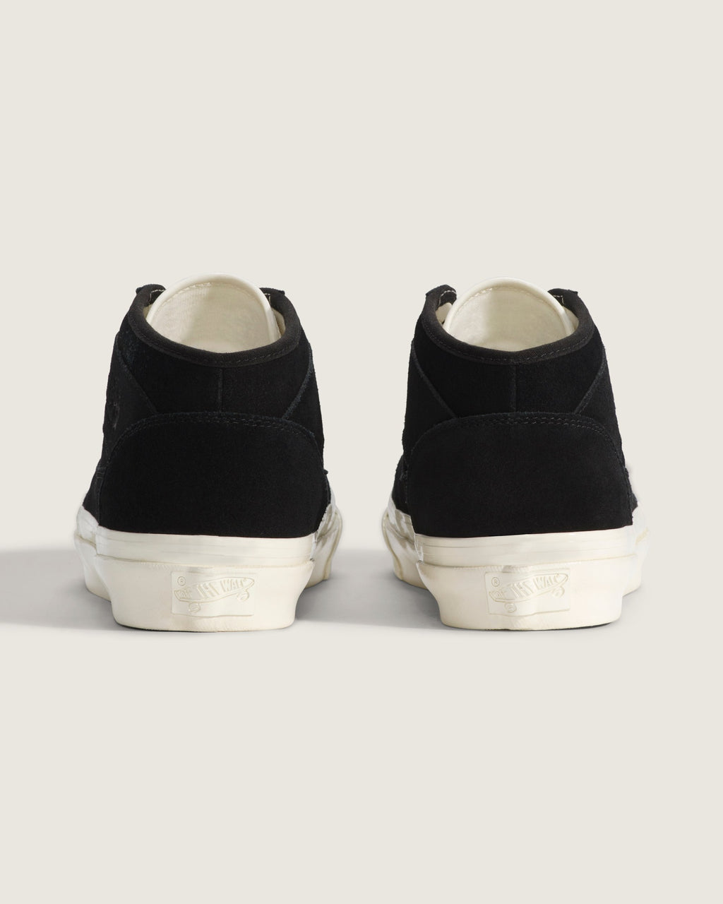 Vans Half Cab Black Suede Off-White Sole Mid-Top Unisex Skate Shoes