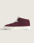 Vans Half Cab Burgundy Suede Off-White Sole Mid-Top Unisex Skate Shoes