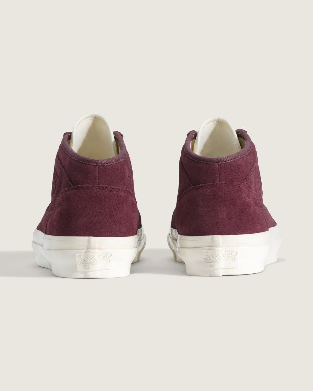 Vans Half Cab Burgundy Suede Off-White Sole Mid-Top Unisex Skate Shoes