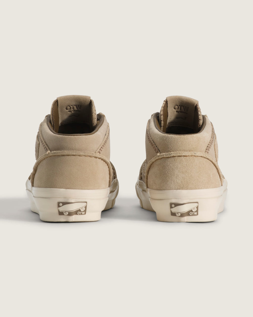 Vans Half Cab Khaki Suede Off-White Sole Mid-Top Unisex Skate Shoes