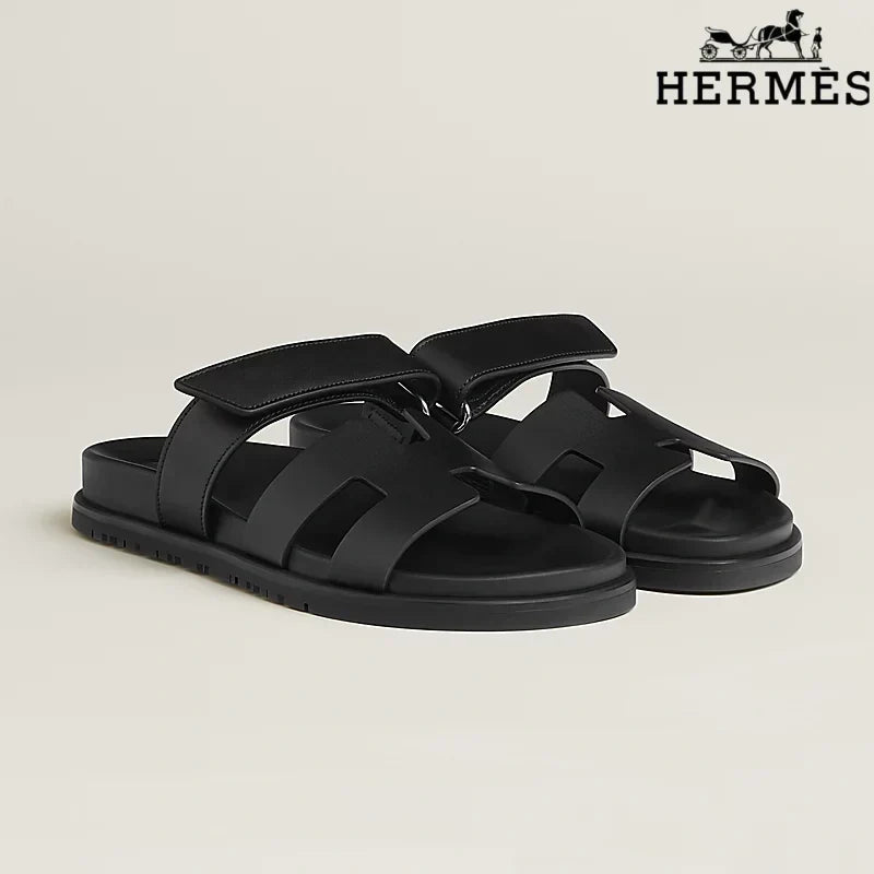 Hermès Chypre Black Sandal