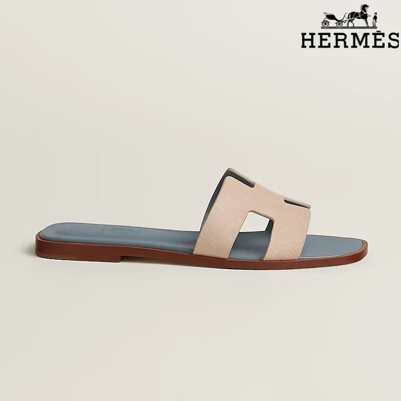 Hermès Oran Beige Flat Sandal