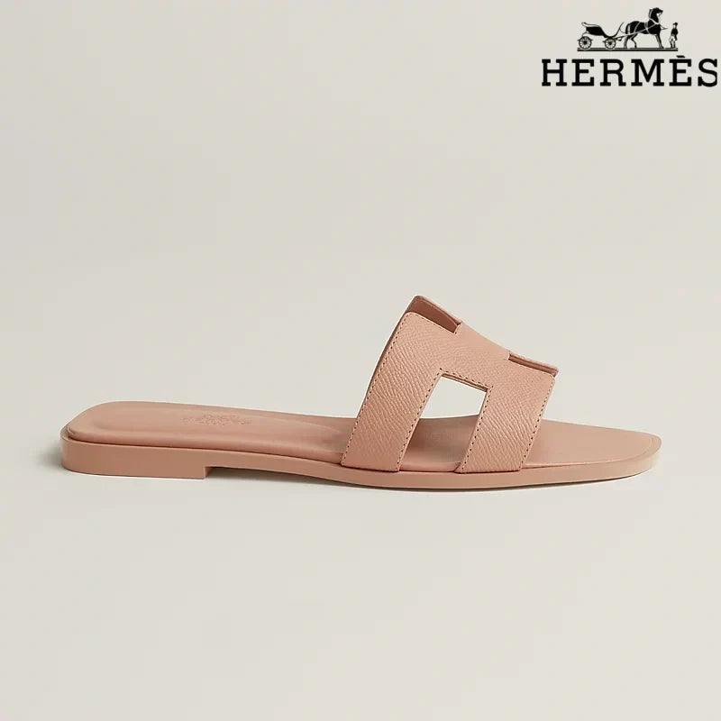 Hermès Oran Nude Flat Sandal