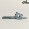 Hermès Oran Light Blue Flat Sandals