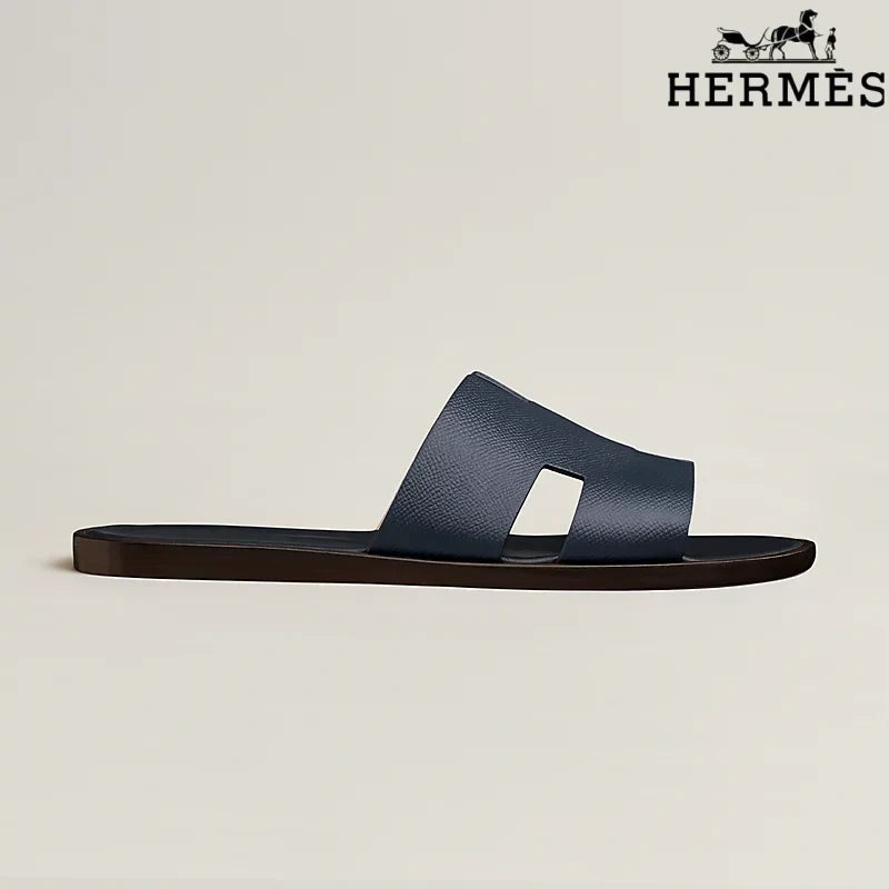 Hermès Oasis Taupe Block Heel Mule