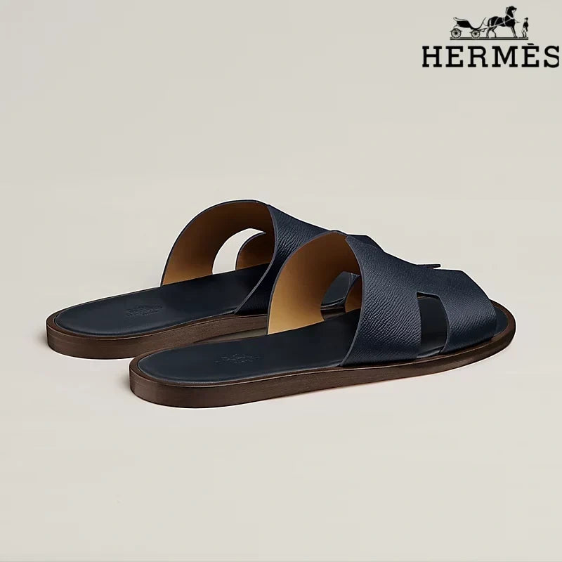 Hermès Oasis Taupe Block Heel Mule