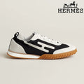 Hermès Black White Suede Sneakers