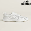 Hermès womens shoes men sneaker White Perforated Leather Sneakers