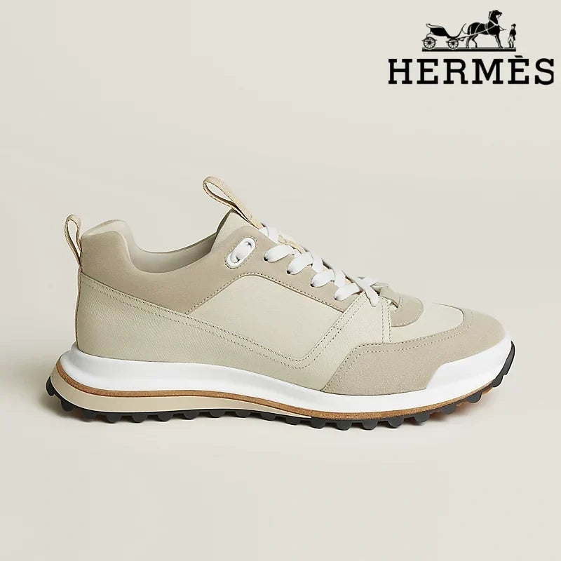 Hermès Beige Suede Hiking Sneakers