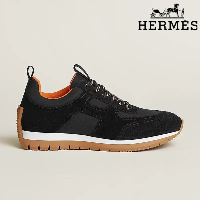 Hermès Black Suede Hiking Sneakers