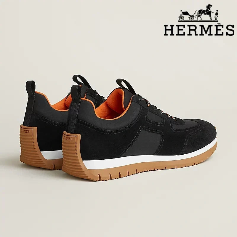 Hermès Black Suede Hiking Sneakers