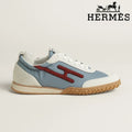 Hermès womens shoes men sneaker Trail Light Blue White Red Sneaker