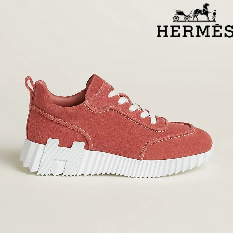 Hermès Red Suede Bouncing Sneaker