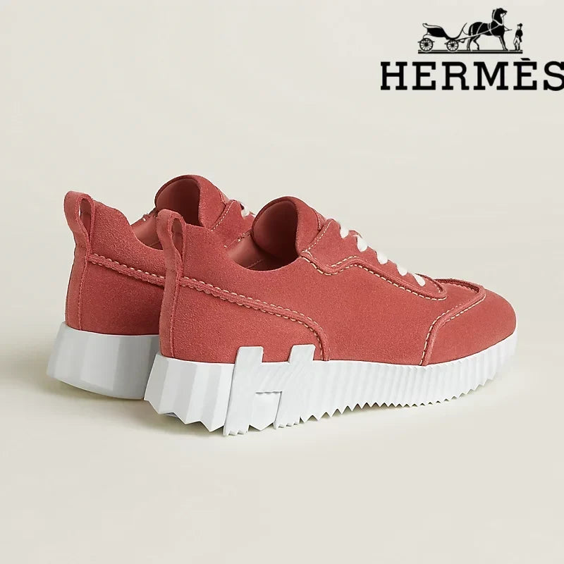 Hermès Red Suede Bouncing Sneaker