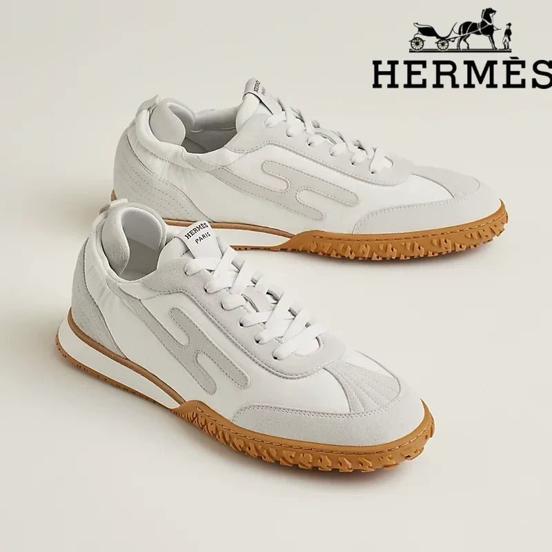 Hermès womens shoes men sneaker  White Mix Material Sneaker