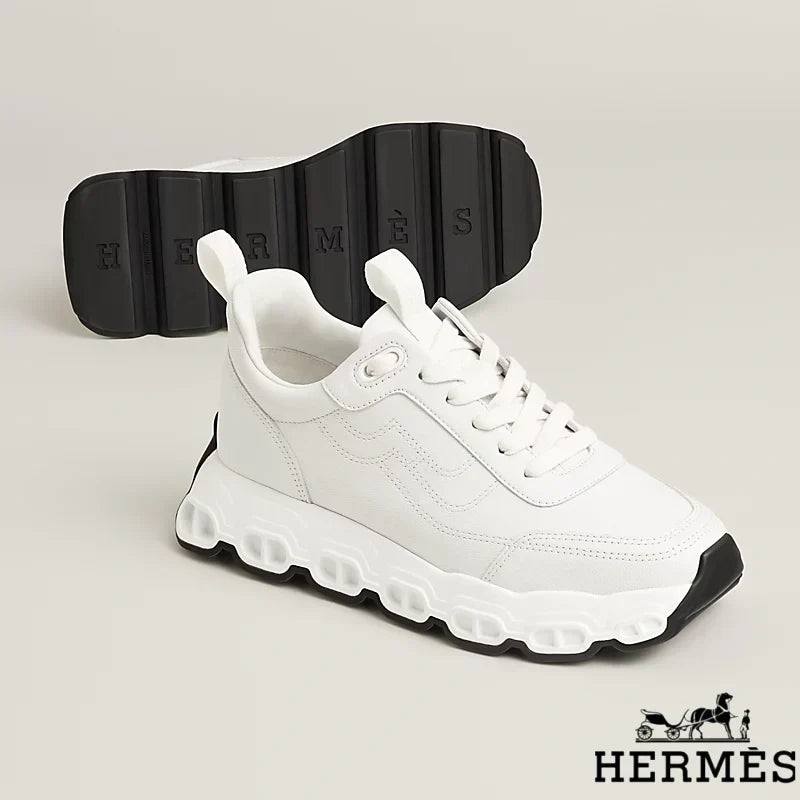 Hermès womens shoes men sneaker White Leather Chunky Sneakers