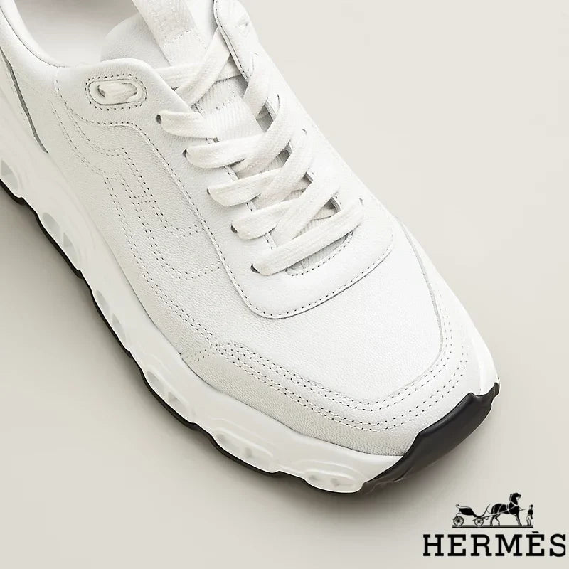 Hermès womens shoes men sneaker White Leather Chunky Sneakers