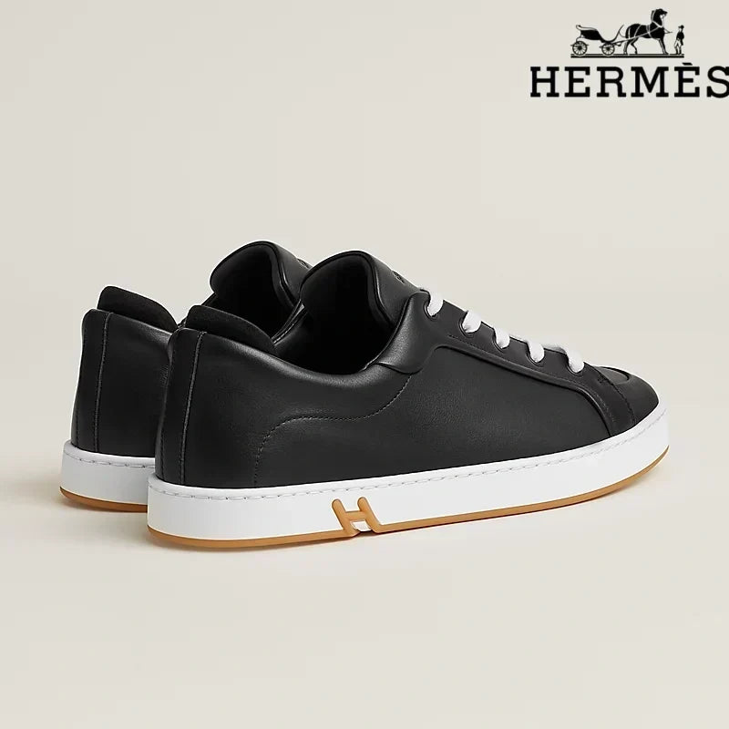 Hermès Black Leather Sneakers