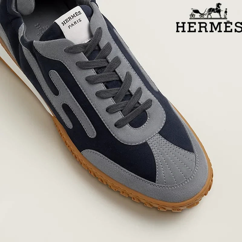Hermès Navy Grey Bouncing Sneakers