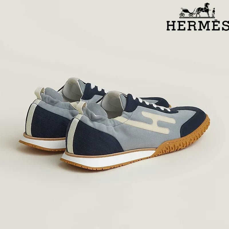 Hermès Navy Grey Bouncing Sneakers