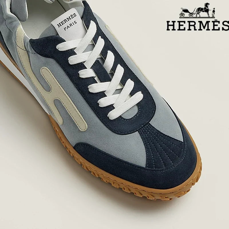 Hermès Navy Grey Bouncing Sneakers