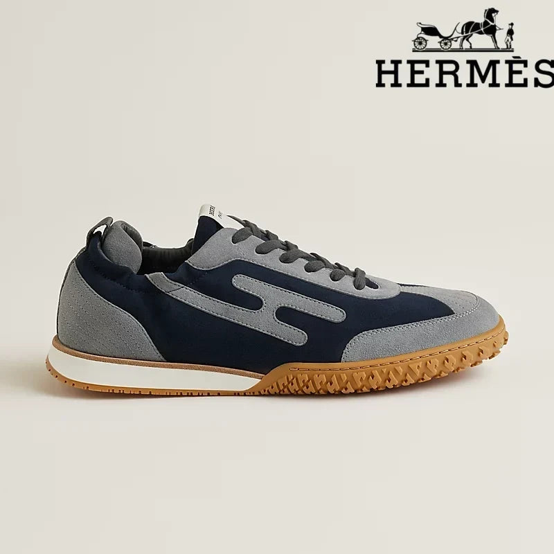 Hermès Jet Sneaker in Navy and Grey
