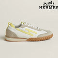 Hermès Jet Sneaker in White and Pale Yellow