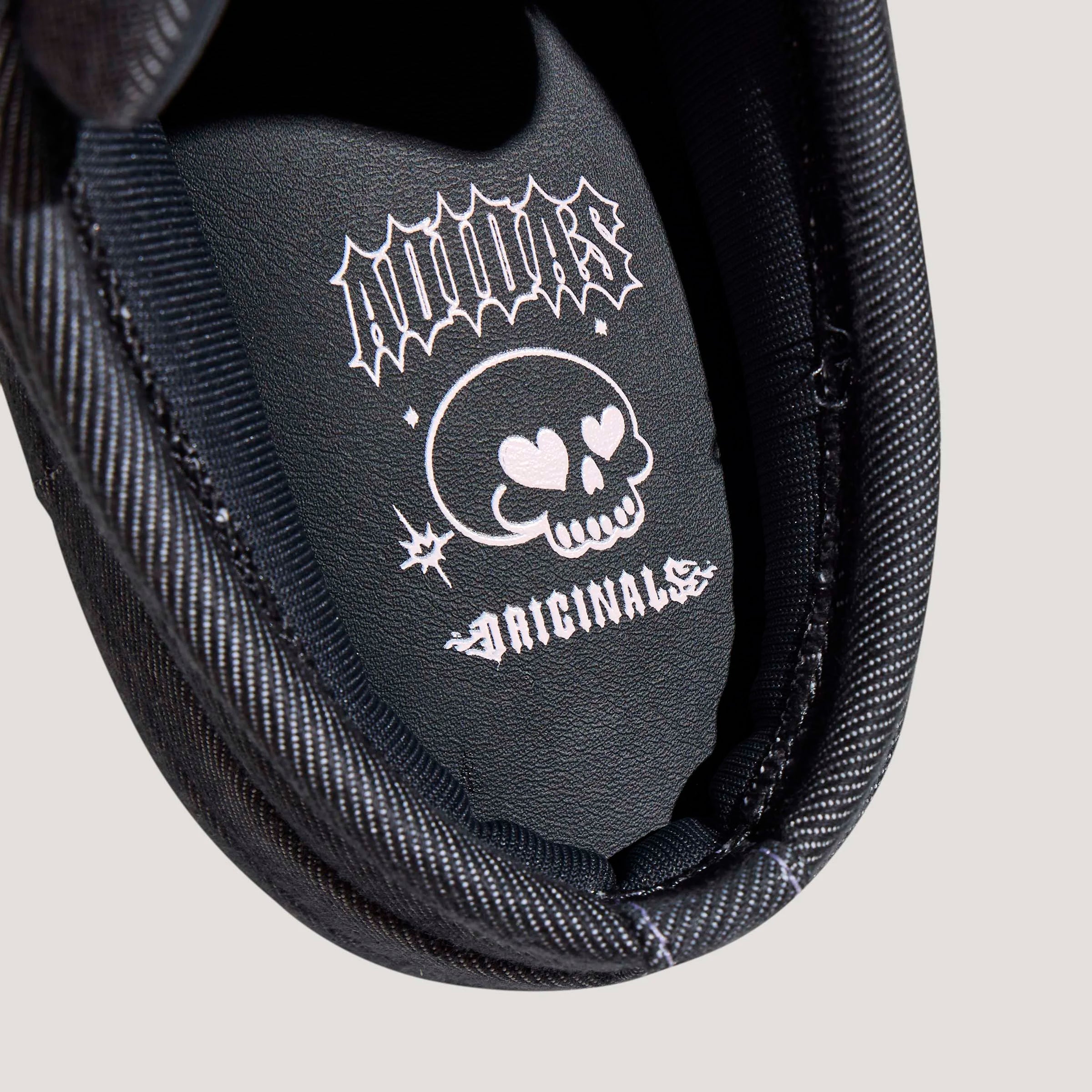 Adidas Campus Platform Mule Black Denim / Pink Embroidery