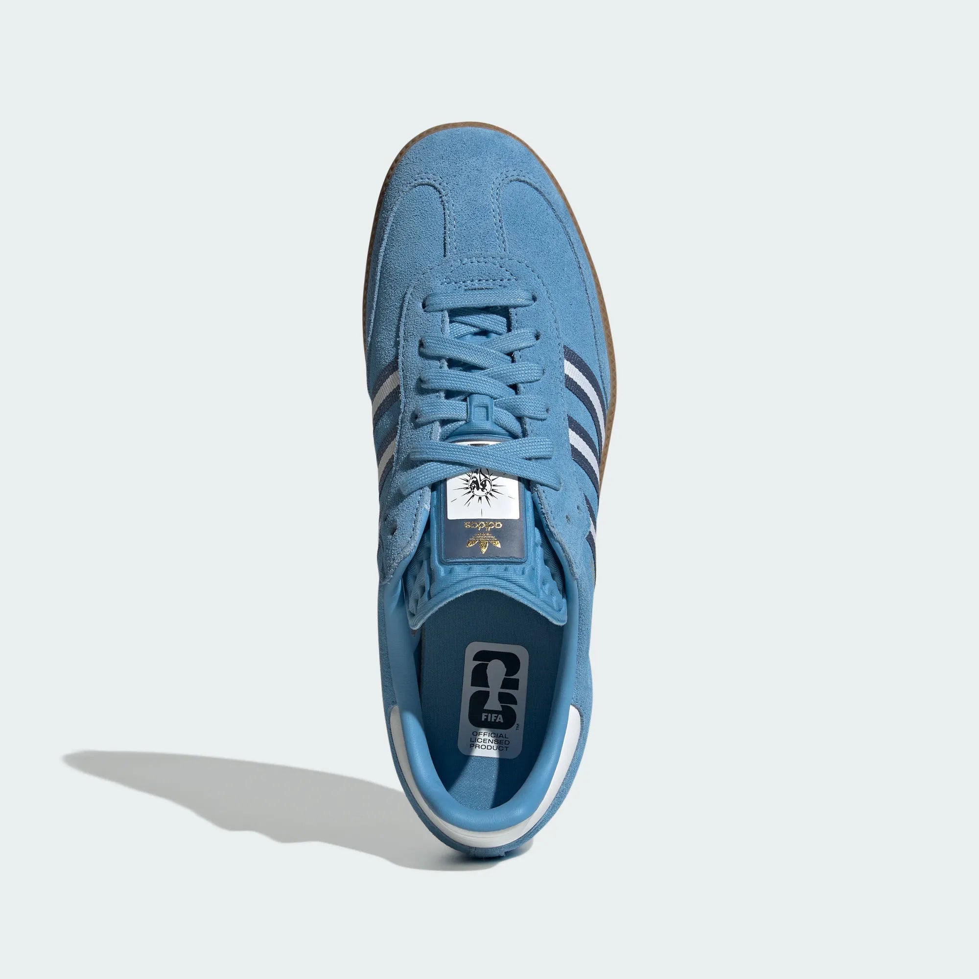 Adidas Originals – Light Blue / White Suede Casual Sneakers