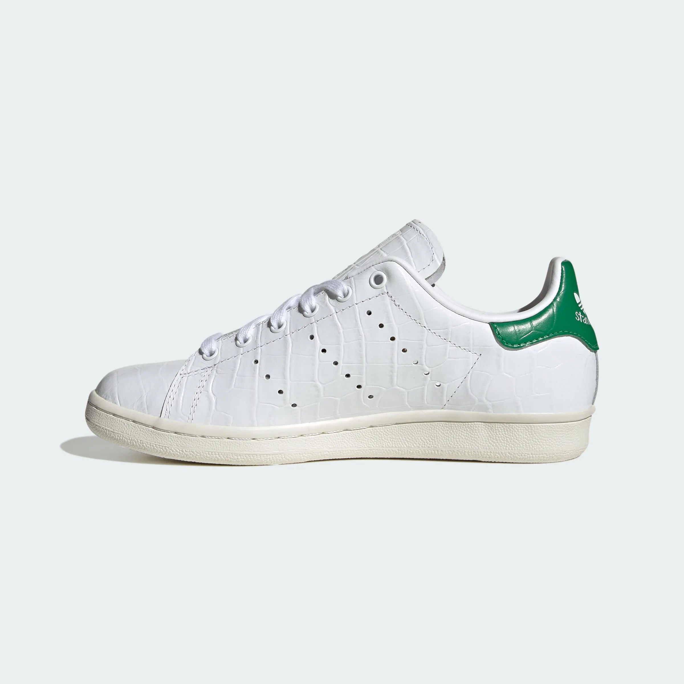 Adidas Stan Smith White / Green Crocodile Embossed