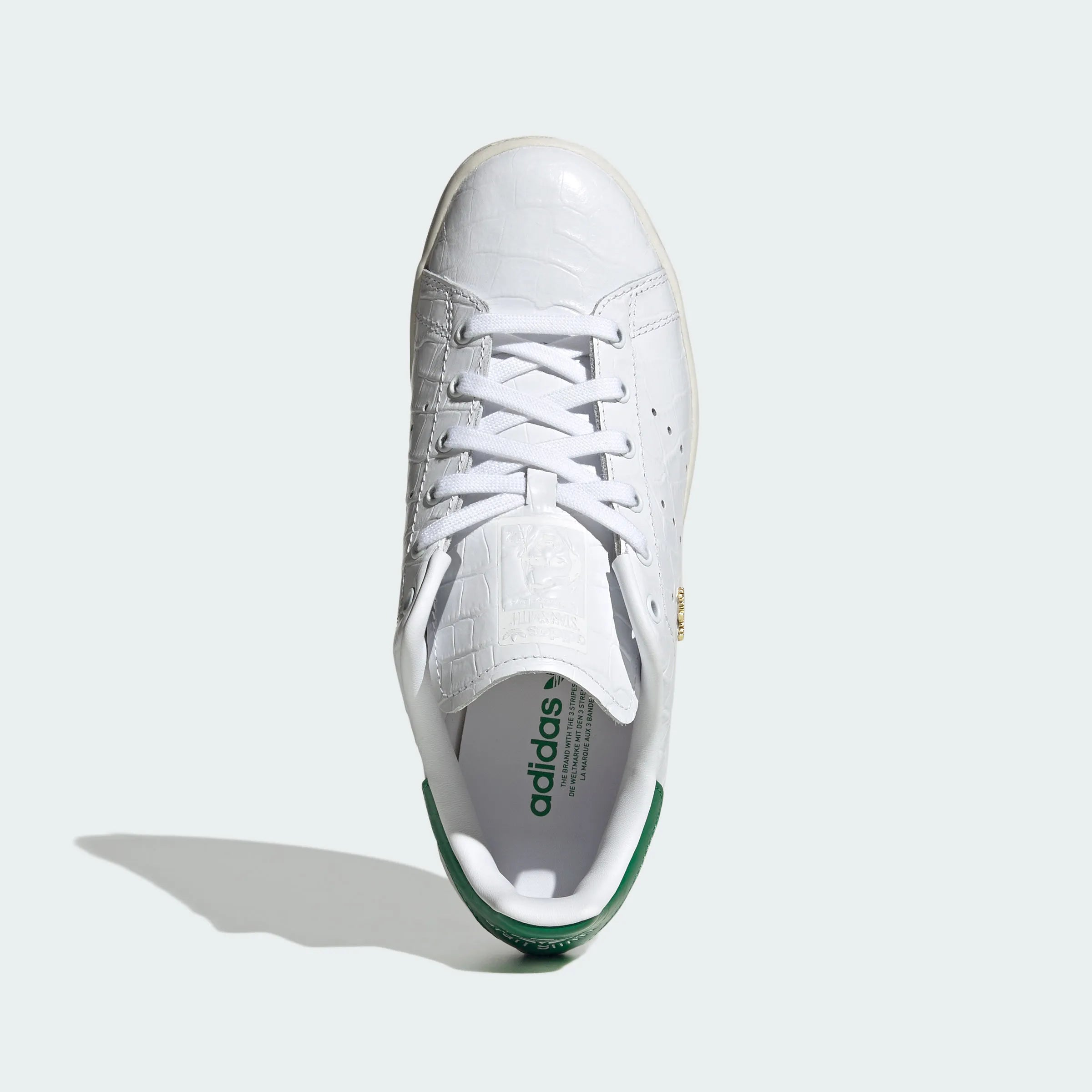 Adidas Stan Smith White / Green Crocodile Embossed