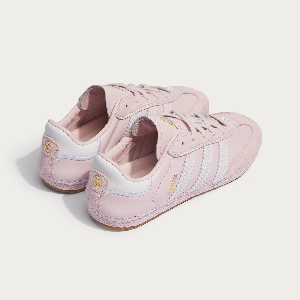 Adidas Originals – Light Pink Woven Sole Leather Casual Sneakers