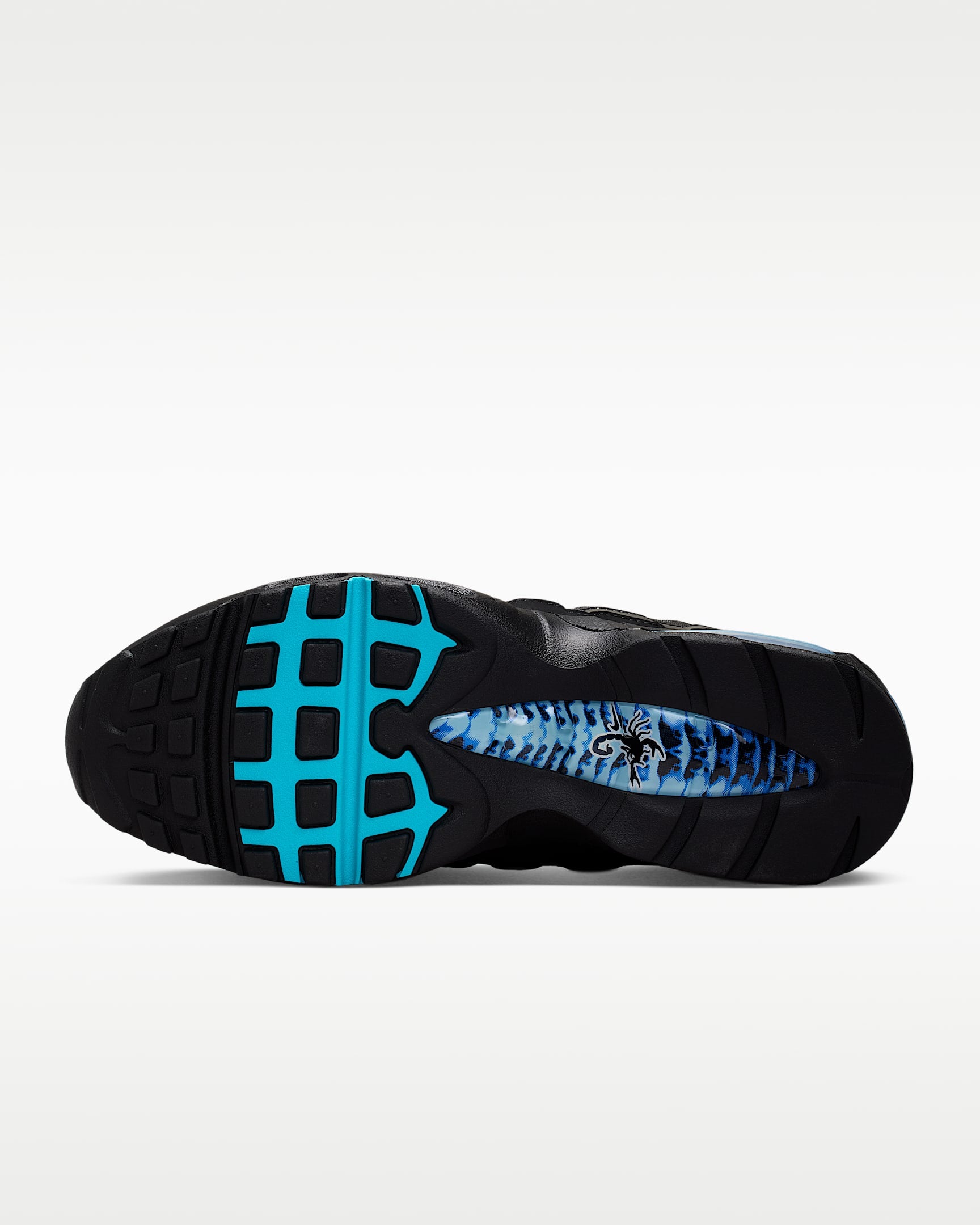 Nike Air Max 95 – Black / Cyan Mesh Athletic Sneakers